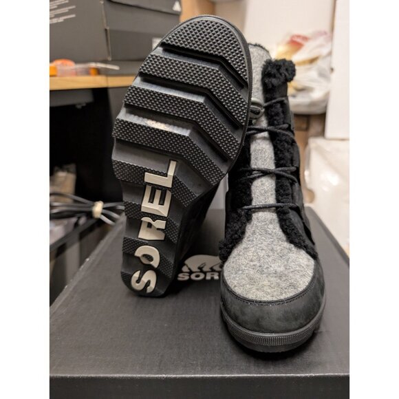 Sorel Joan Of Arctic Wedge II Cozy Black Waterproof Winter Boots Sz 9.5 - Picture 6 of 14